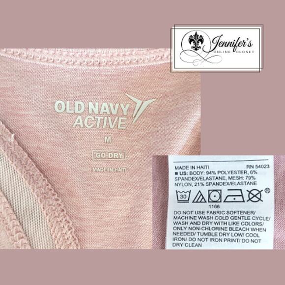 Old Navy Active Women's Pink Mesh Trim Racerback Tank Top Size M - Picture 7 of 9